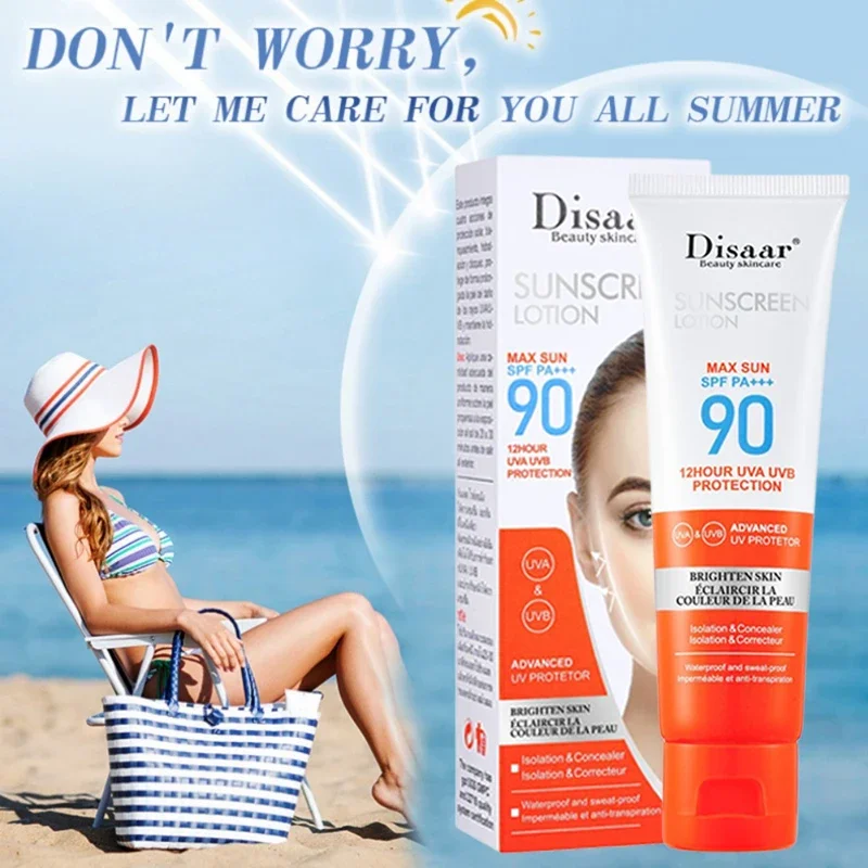 Face Body Sunscreen Cream UV Resistance Anti-Wrinkle Moisturizing Cream Brightening Uniform Skin Tone Waterproof 50ml
