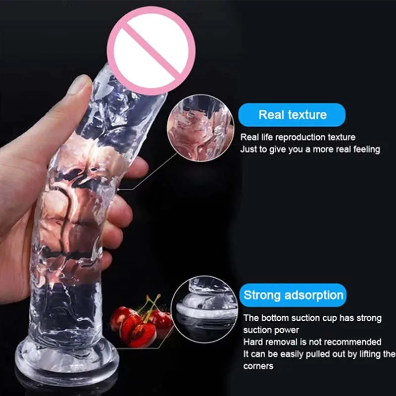 Female Sex Toys Realistic Dildo Jelly Penis Suction Cup Dildo 7 Size Female Masturbator Clitoral Stimulator Big Dick Lesbian Sex Toys For Women