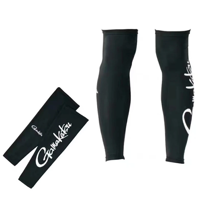 Summer Gamakatsu Ice Silk Fishing Leg Sets Luya Sun Protection Sleeves Leg Sleeves Cool Riding Hand Guard