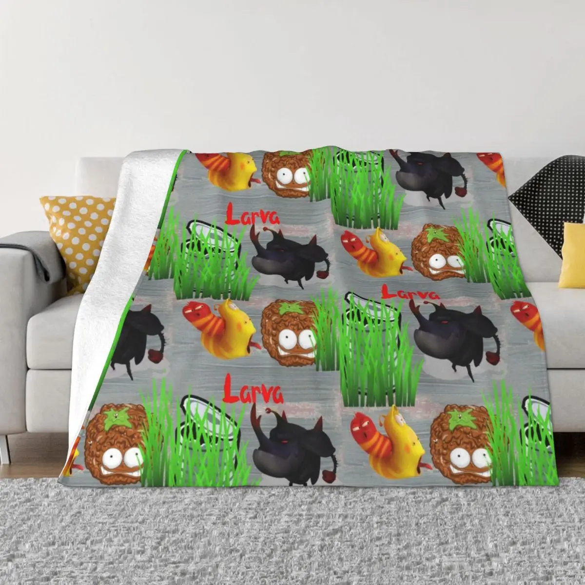 

Larva TV Series Blankets Fleece Printed Funny Anime Multi-function Super Soft Throw Blanket for Sofa Outdoor Rug Piece
