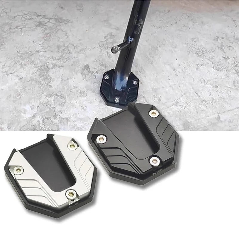 Enhanced Anti-Slip Kickstand Extension Pad for Motorcycles, Electric Bikes, and Scooters