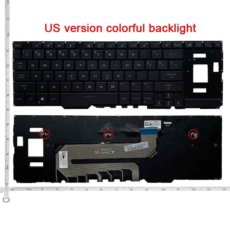 

New US/PO RGB Backlit Laptop Keyboard For ASUS ROG Zephyrus Duo 15"inch GX550L GX550LWS GX551 GX550 GX550LXS GX551Q