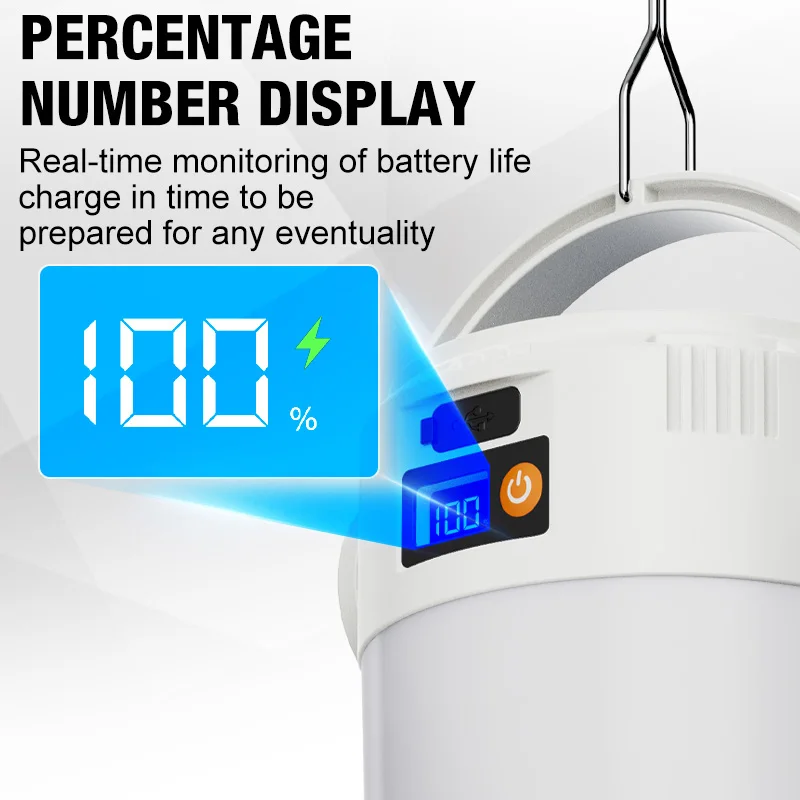 Solar LED Outdoor Camping Lamp Portable TYPE-C Charging