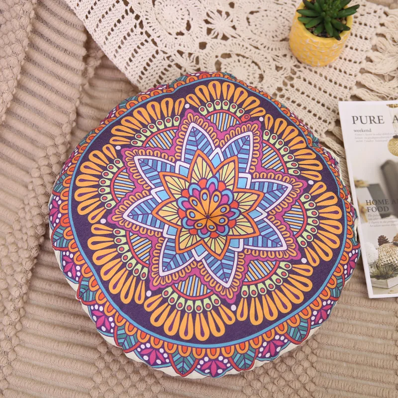 Ethnic Style Round Floor Cushion 5