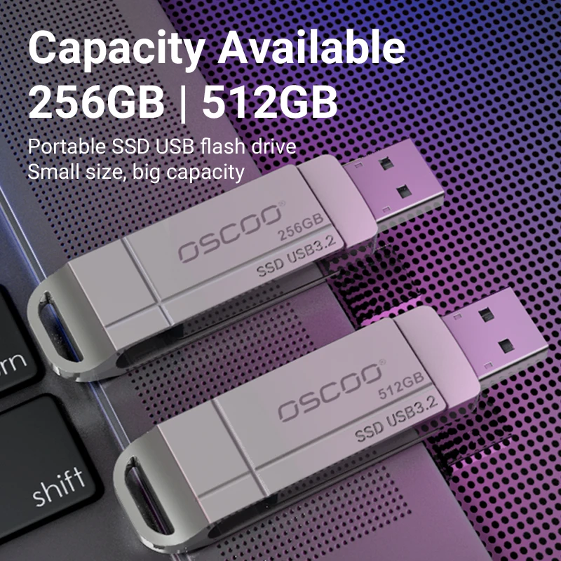 External Ssd Solid State USB Flash Drive Disk 512GB 256GB Pen