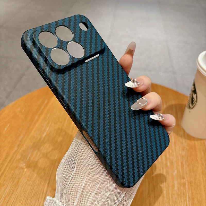 Ultra-Thin Carbon Fiber Pattern Hard PC Anti-Fall Phone Case - ELVEV Series