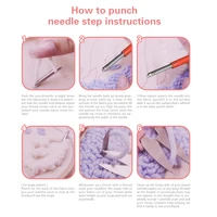 CHENISTORY DIY Punch Needle Embroidery Starter Kit with Pattern and Instructions Cross Stitch Kit Landscape Pattern Handicraft 5