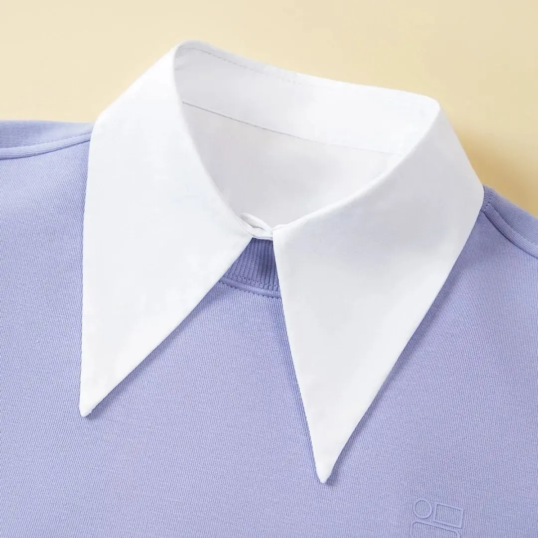 Gefälschter Kragen, abnehmbarer Kragen für Damen und Mädchen, Hemden, Dickey, halbe falsche Bluse, Dickey-Tops, einfarbig, falscher Kragen, Weiß/Schwarz – Detail 16