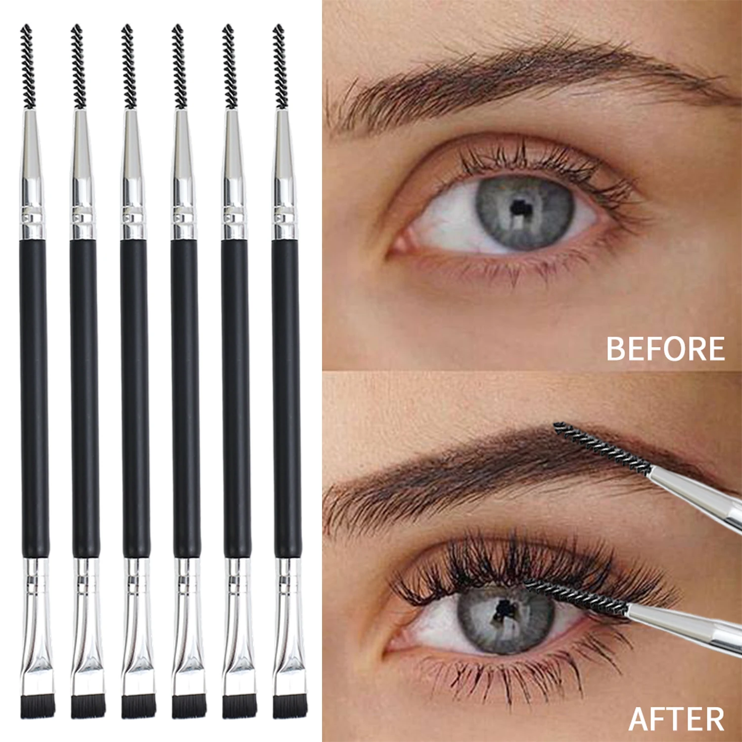 Nylon Black Eyelash Perm Lifting Brush for Makeup