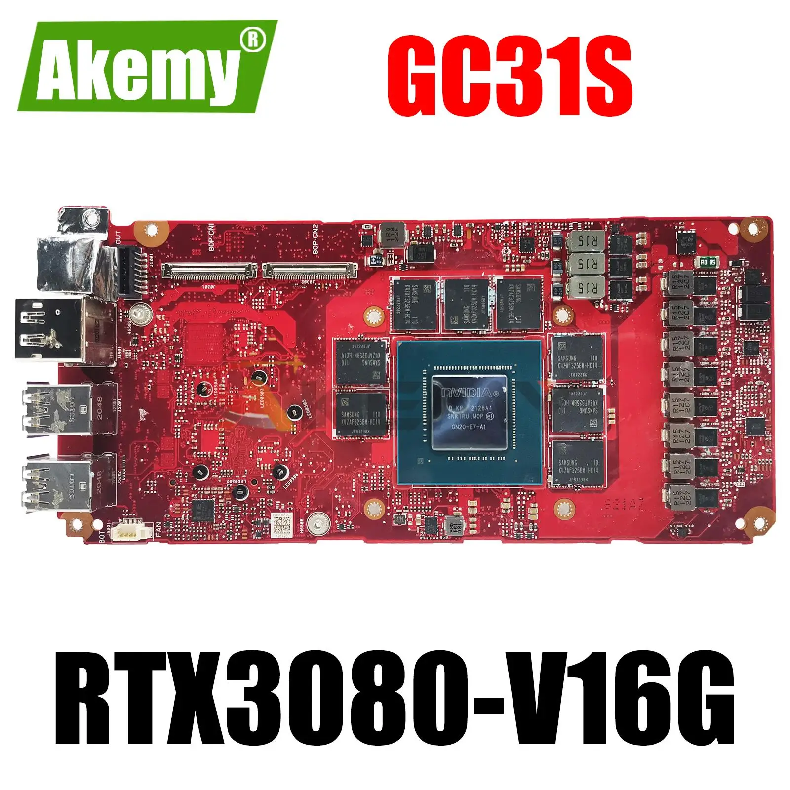 

GV301Q Laptop Motherboard For ASUS ROG Flow X13 GV301 GV301QH GC31S R2.0 90NR06C0-R00061 RTX3080-V16G GPU CARD 100% Testd