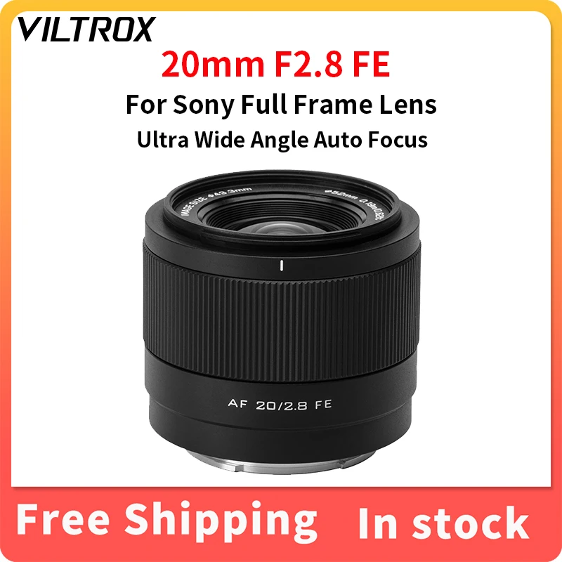 Viltrox 20Mm F2.8 Sony E Fotocamera Obiettivo Ultra Grandangolare Con Messa A Fuoco Automatica Obiettivo Vlog Full Frame Per Sony Zv-E1 A7Rv Zv-E10 A7