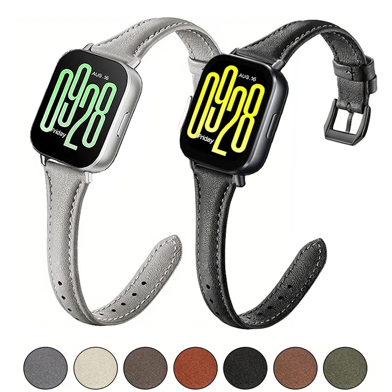 Elegant Slim Leather Loop Strap - Premium 22mm Wristband Replacement Bracelet