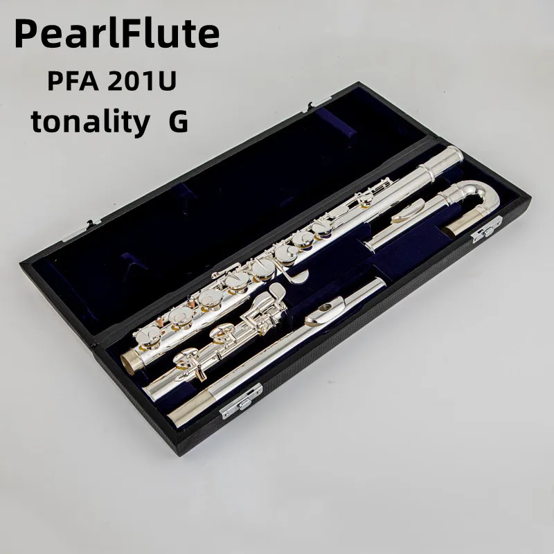 

Pearl Flute PFA-201U Alto Flute G Tune 16 Closed Hole Keys Sliver Plated Professional Musical Instrument with case free shipping