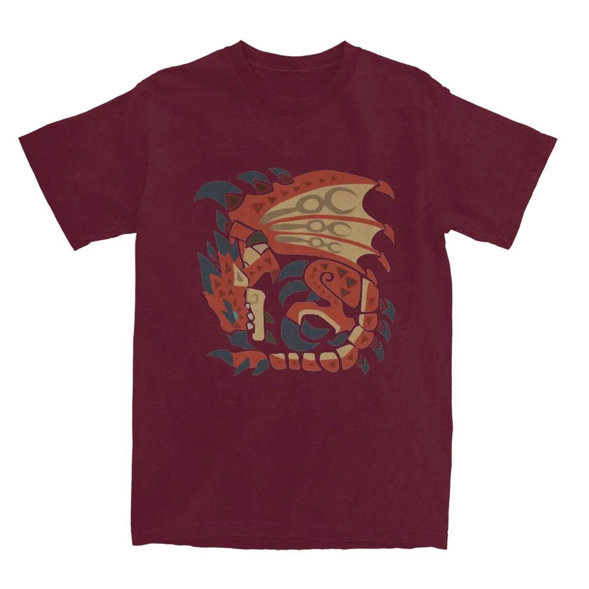 Rathalos Aesthetic Summer Cotton Fashion Tee - Men's Short-Sleeve Custom Design T-Shirt