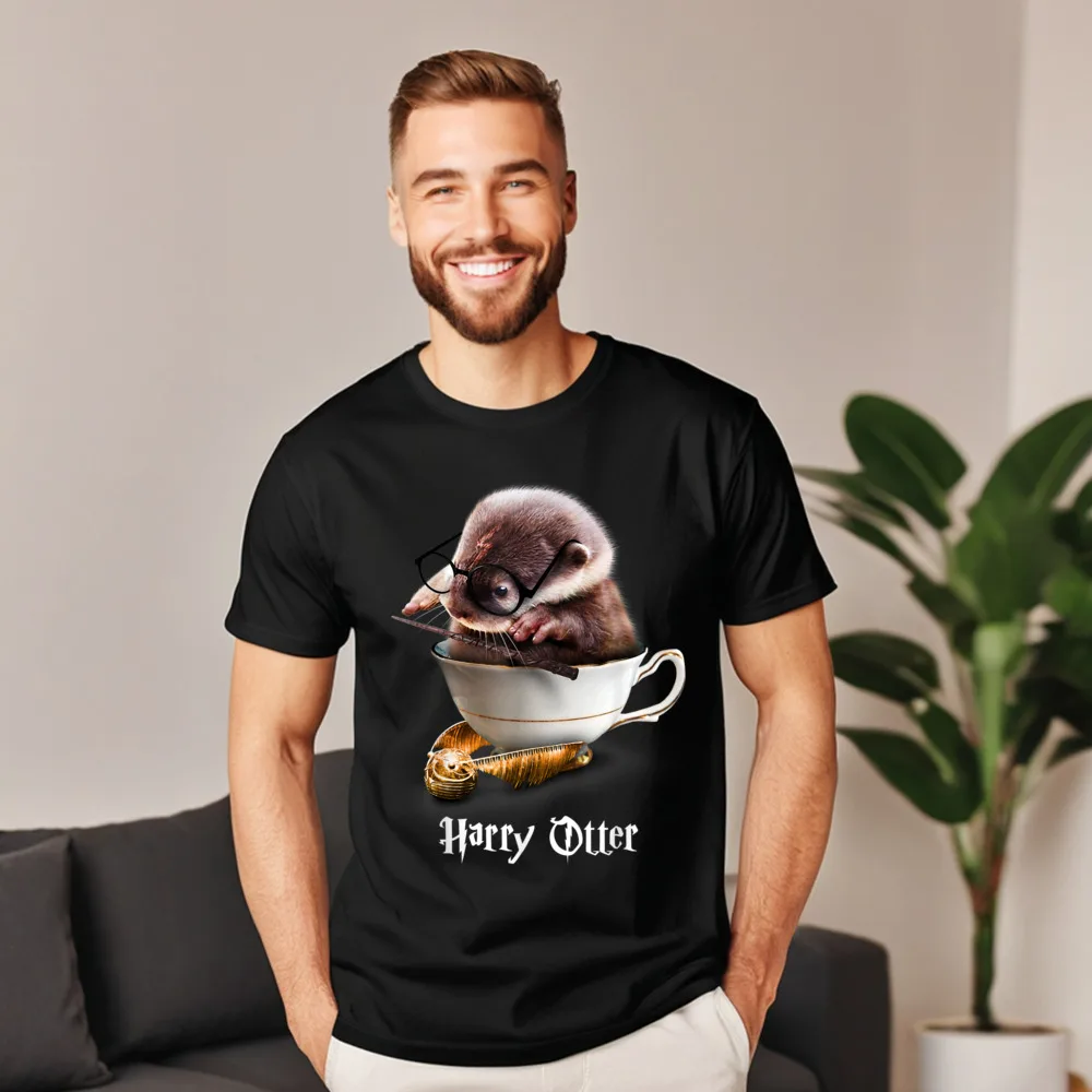 Design Short Sleeve Tees Father Day O Neck Pure Cotton Woman T-shirts Cute Baby Otter Shirt - Design T Shirt Discount Cute Baby Otter Shirt - Harry Otter Tshirt for Otter lover__892