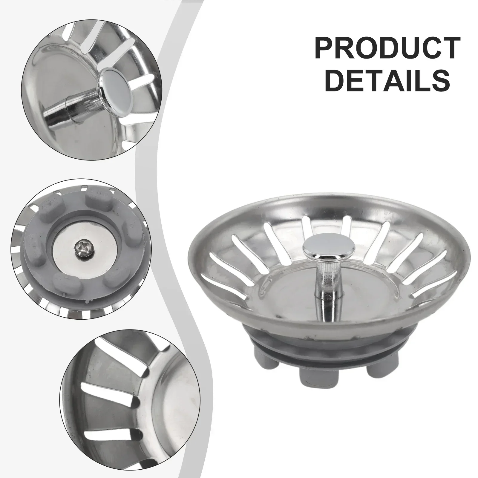Kitchen Sink Strainer 1pcs Stainless Steel Kitchen Sink Strainer Stopper