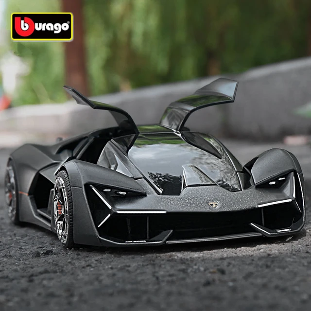 1:24 Lamborghini Terzo Millennio Black Alloy Car Model Simulation Car  Decoration Collection Gift Toy Die Casting Model