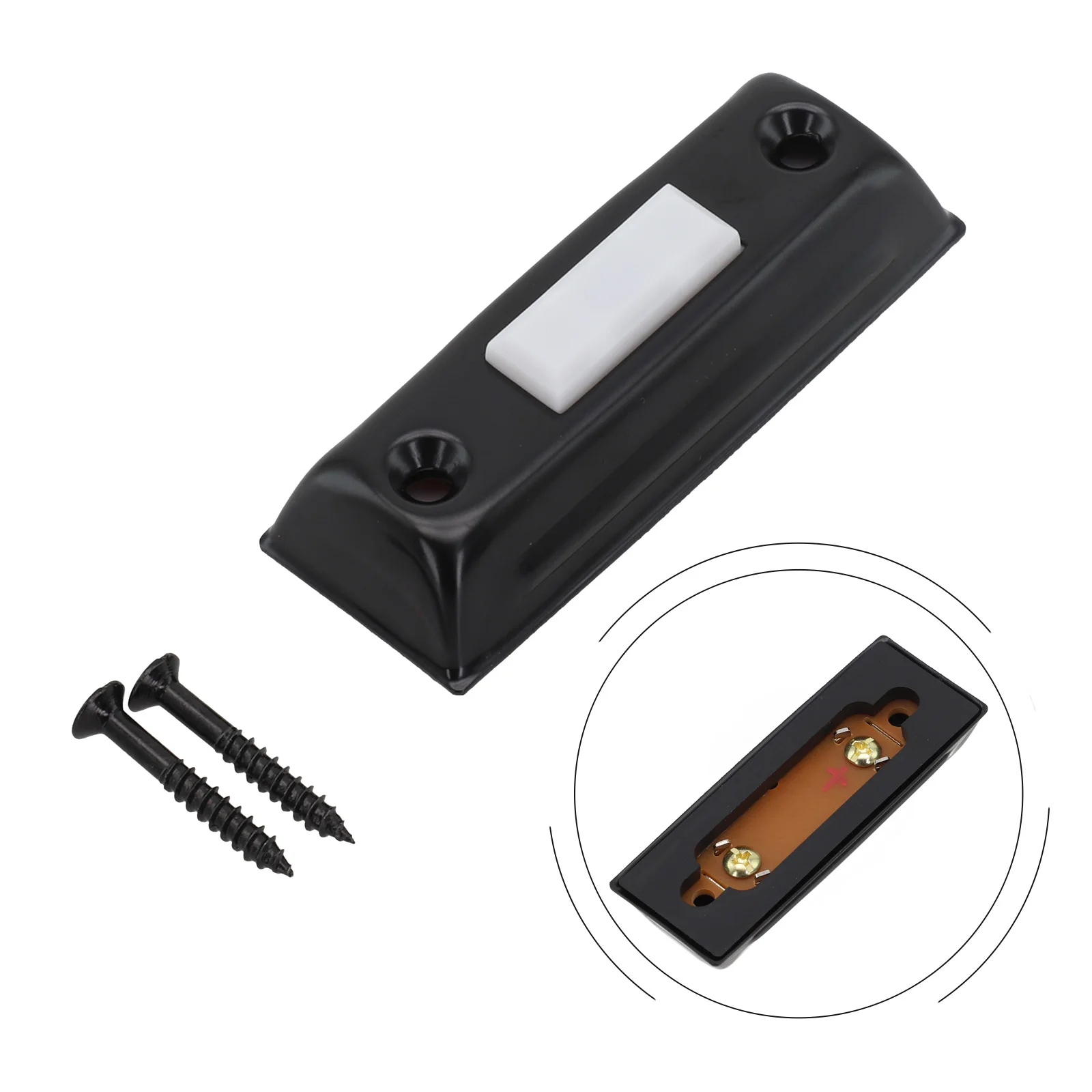 Easy Installation Easy Installation Iron Doorbell Button Reliable Functionality Wall Mounted