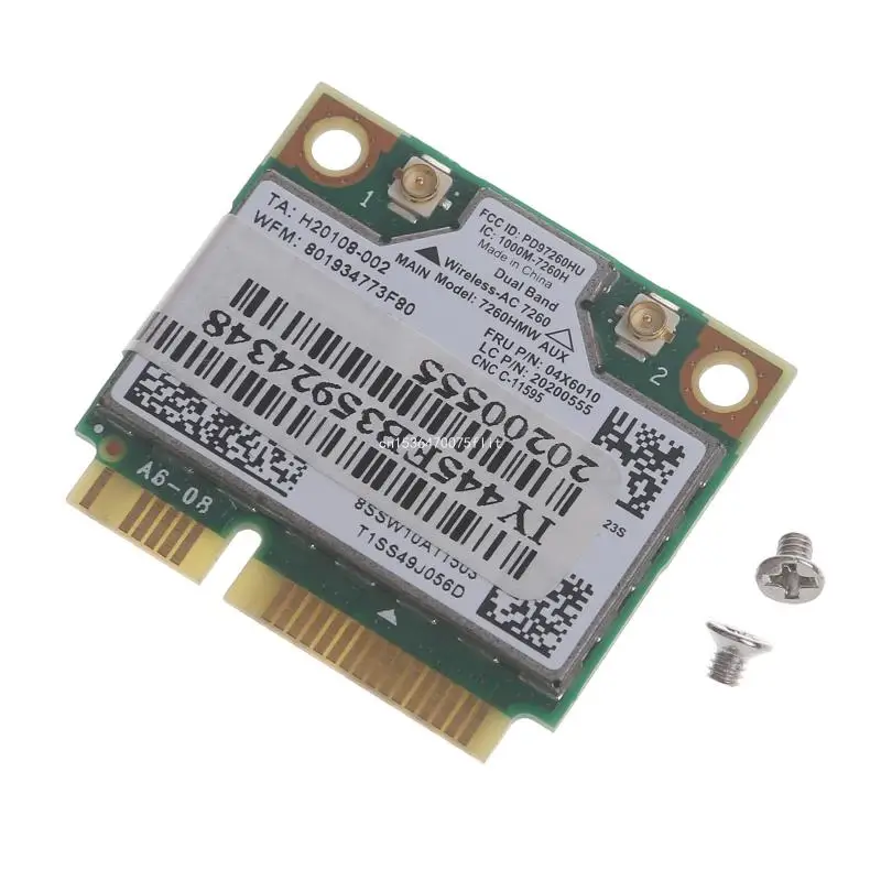 

Двухдиапазонная беспроводная карта 7260 7260HMW AN Half Mini Pci-e Wi-Fi WLAN-карта для 04X6090 Прямая поставка