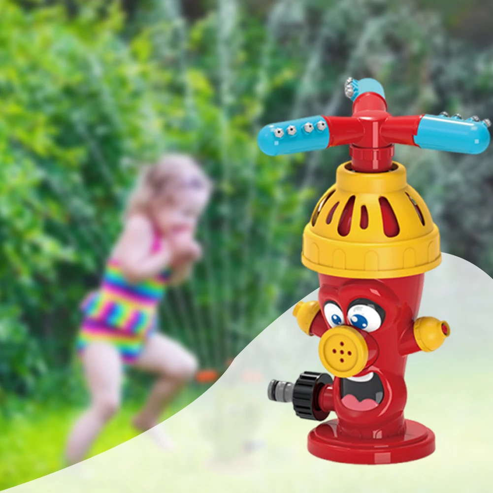 Outdoor Water Sprinkler Cartoon Cactus Swing Rotating Sprinkler Cute Spinning Water Spray Garden Lawn Watering Irrigation Toys
