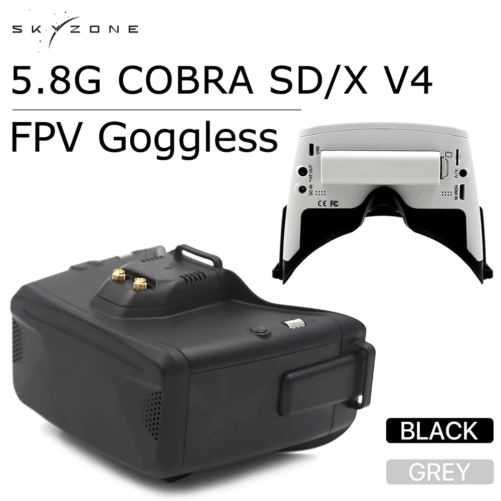 

SKYZONE Cobra SD X V4 FPV Video Goggles Receiver 5.8G Head Tracker DVR for FPV Racing Drone