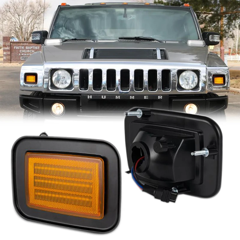 Led ���� �ڹ� ���� ȸ�� ��ȣ ���̵� ��Ŀ ���� Hummer H2 2003-2009, 2PCS ���� ���� �� ��� ���� ����