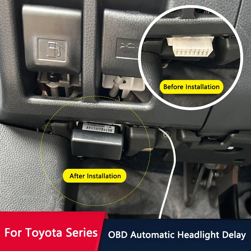 CarHeadlightDelayModuleOBDPlugBasicUpgradedForMostToyotaTNGA