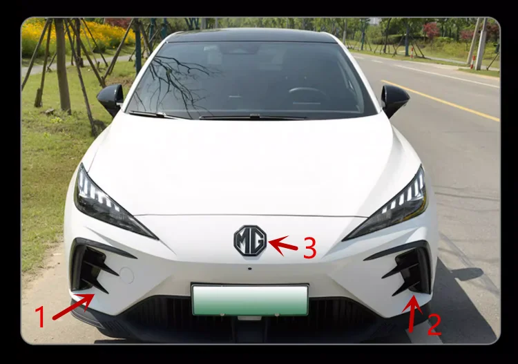 For MG4 EV Car Front Bumper Spoiler Side Air Vent Trim Black ABS Cover