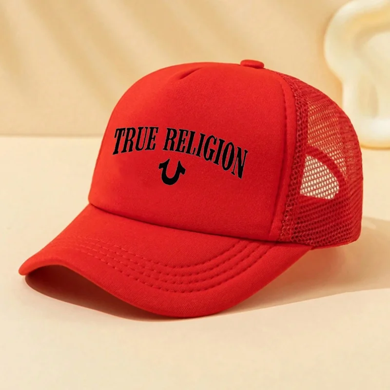 Kids Baseball Cap Boys Girls Casual Baseball Hat Letter Printed Duck Tongue Hat Adjustable Outdoor Breathable Mesh Trucker Hat 6