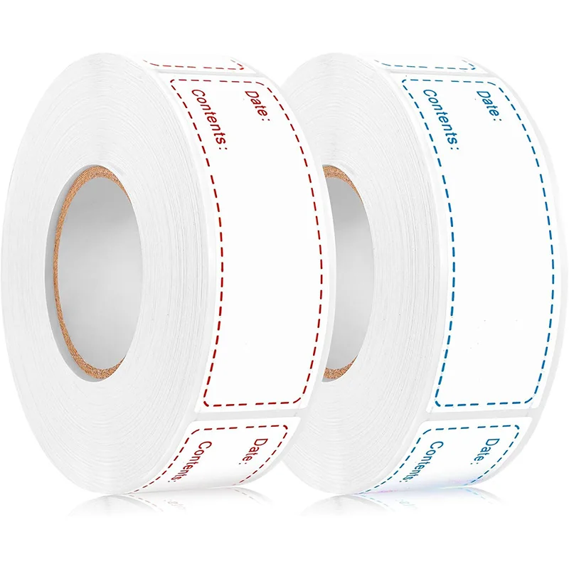 Date Marking Stickers 125 Sheets/roll Waterproof Household Container Labels Suitable for Kitchens Restaurants Easy Clean TMZ