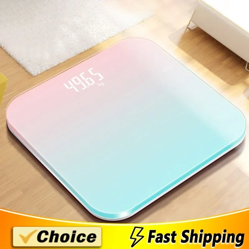 Intelligent LED Hidden Screen Electronic Scale Family Bathroom Scale Small Human Health Weighing Meter Balança Corporal 2