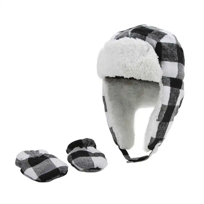 

Infant Mitten Baby Hat Gloves Soft Plush for Toddler for Outdoor Activity for Family Gathering