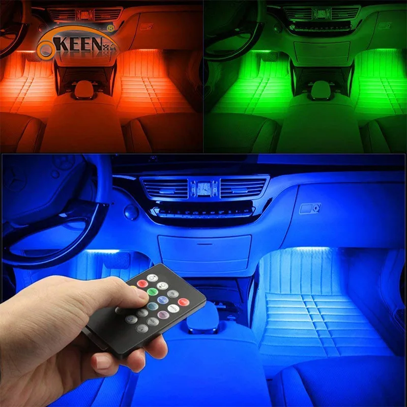 

Car Decorative Lamp APP Interior Pickup Rhythm Atmosphere Lamp LED Voice Controlled Car Atmosphere Lamp
