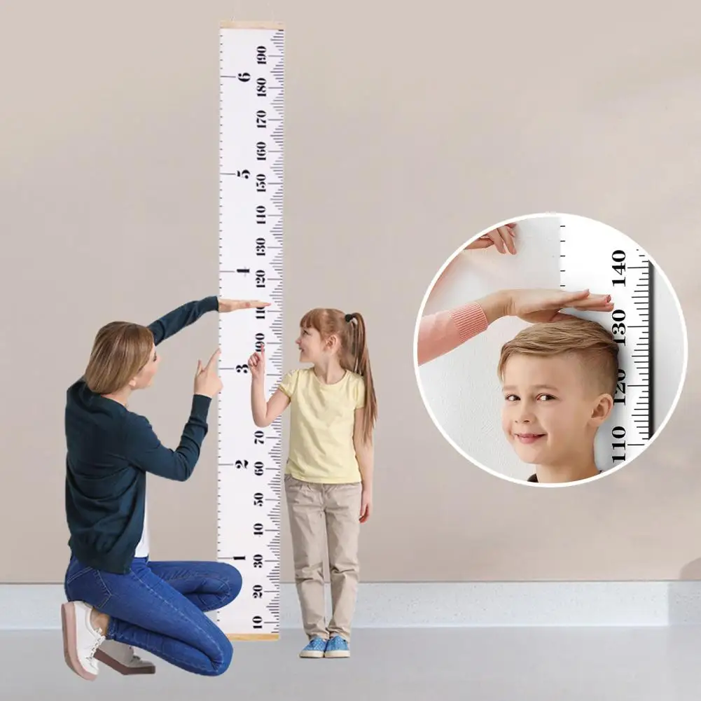 Children Height Measuring Rulers From Baby To Adult Removable Roll Up Height Measure Chart Wall Hanging Chart