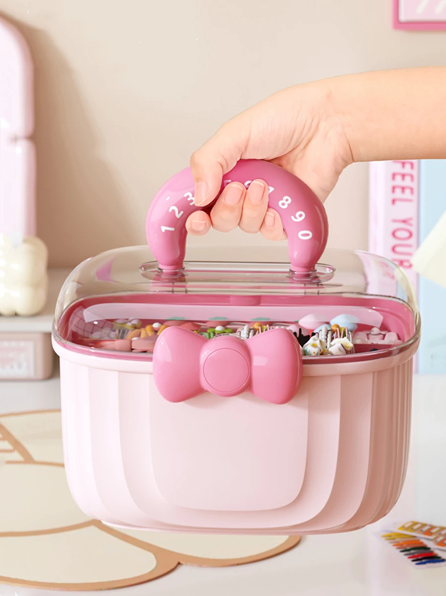 Hair Accessories Storage Box Portable Makeup Organizer For Hair Clips Hair Ties Earrings Bracelets Necklaces