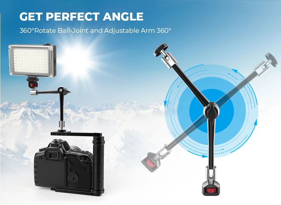 11 inches Articulating Arm Adjustable Friction Extension Magic Arm For DSLR LCD