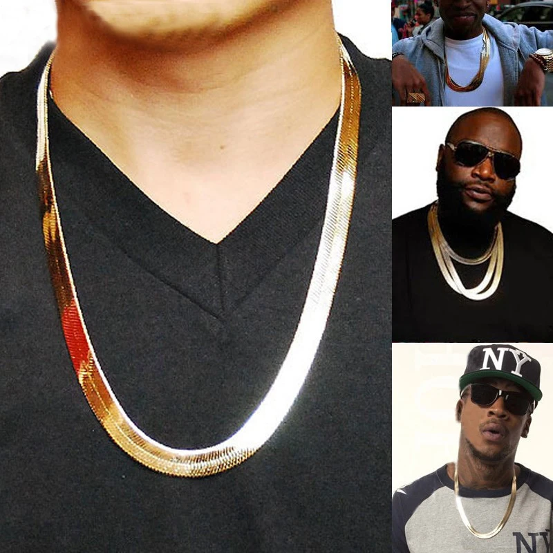 

Brand Necklace Long/Choker Wholesale 10MM Vintage Casual Gold Color Hip Hop Chain For Men Jewelry Maxi Necklace Gifts