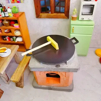 Simulazione completa Mini set da gioco da cucina Maniglia per piano cottura Coperchio per padella Accessori decorativi per cottura reale Mobili per la casa