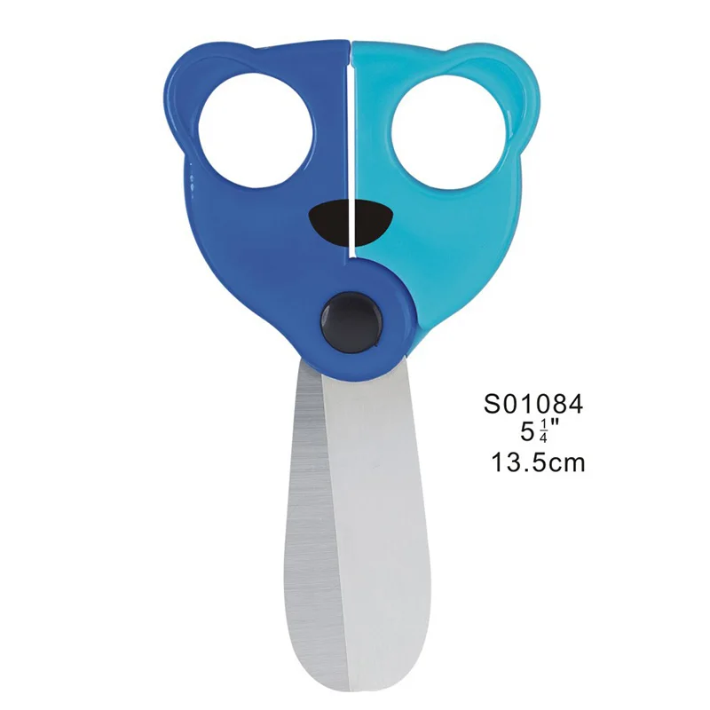 Cute Scissors Cartoon Animals Safety Kindergarten Kids Handmade DIY Paper Cutter Tool Student Stationery Office Tiny Scissors