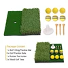 Dual Surface Turf Golf Practice Hitting Mat Portable Golf Hitting Mat Rubber Tee Holder and 6 Golf Practice Balls Included 6