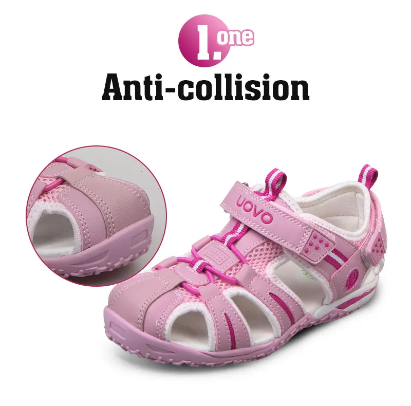 UOVO New Arrival 2022 Summer Beach Shoes Kids Closed Toe Toddler Sandals Children Fashion Designer For Girls #24-38 children's sandals