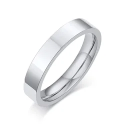 Sleek Silver Stainless Steel Wedding and Engagement Ring - Timeless Unisex Design - 12 (R - 359S)
