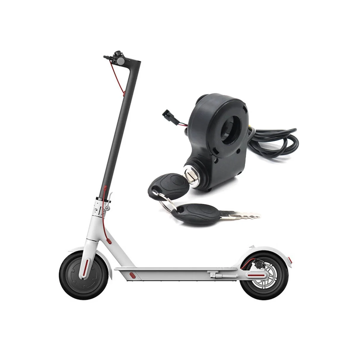 E-Bike Ignition Lock Key Thumb Throttle Switch Power Universal Electric Scooter Accessories for M5/M365