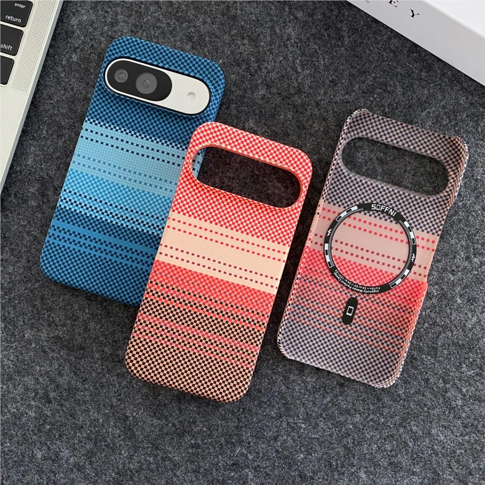 Enhanced Carbon Fibre Magnetic Phone Case - Ultra Thin Matte Shockproof Hard Cover