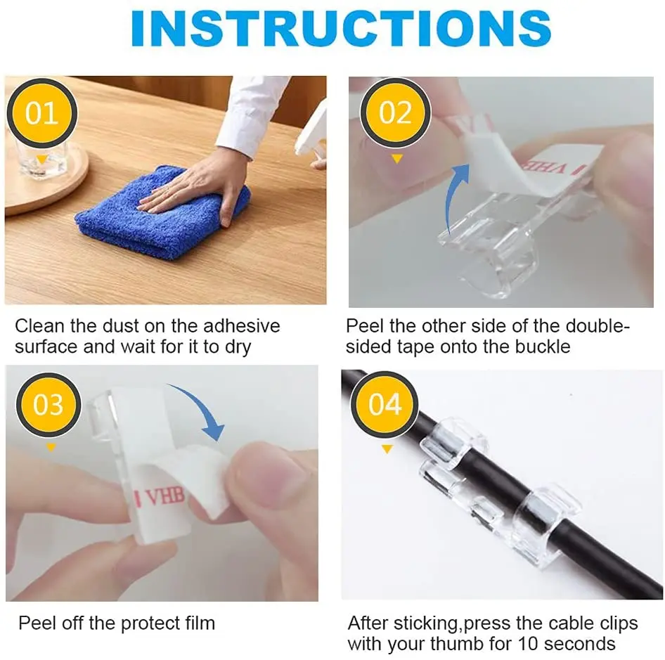 Cable Organizer Clips 20Pcs Wire Winder Holder Cord Protector USB Management Adhesive Hooks Desk Clamp Car Earphone cable organizer,cable protector,cable wire protector,cable ties,cable management bracket