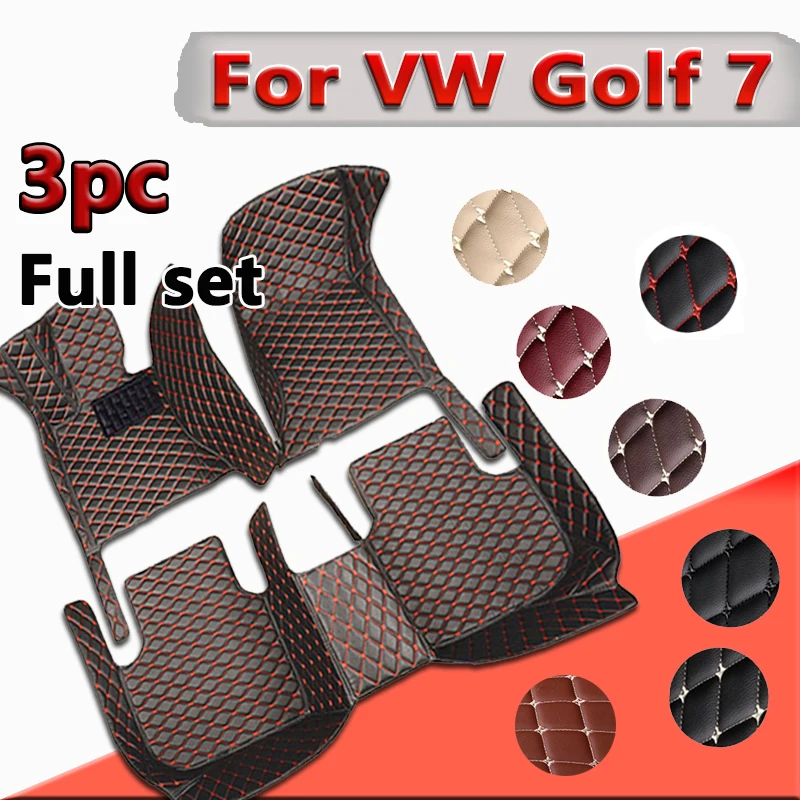 

Car Floor Mats For Volkswagen VW Golf 7 7.5 GTE GTD GTI 2012~2020 Carpets Leather Mat Rugs Pad Interior Parts Car Accessories