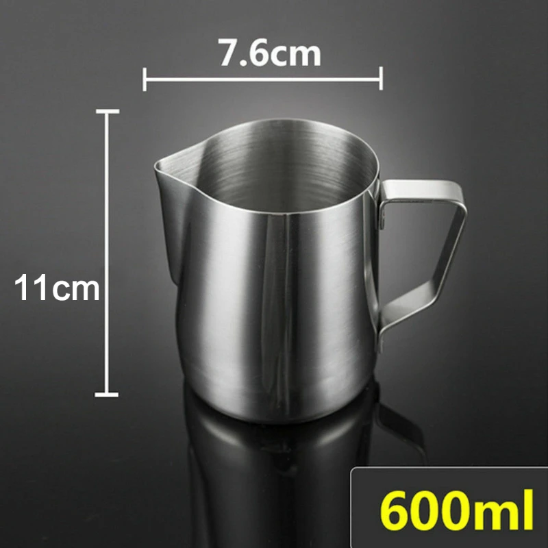 Description Picture 4 of item100/350/600ml Milk Jugs Fashion Stainless Steel Milk Craft Milk Frothing Pitcher Coffee Latte Frothing Art Jug Pitcher Mug Cup