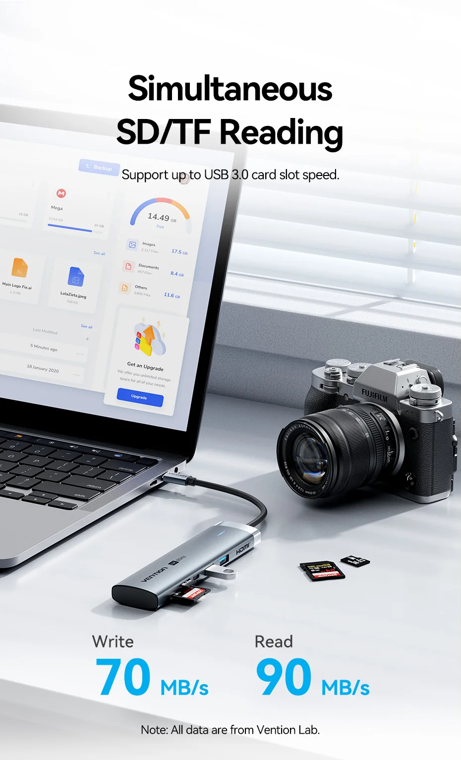 USB C HUB HDMI 4K@60Hz 7 in 1 USB 3.0 5Gbps SD&TF Adapter PD 100W HUB Splitter f