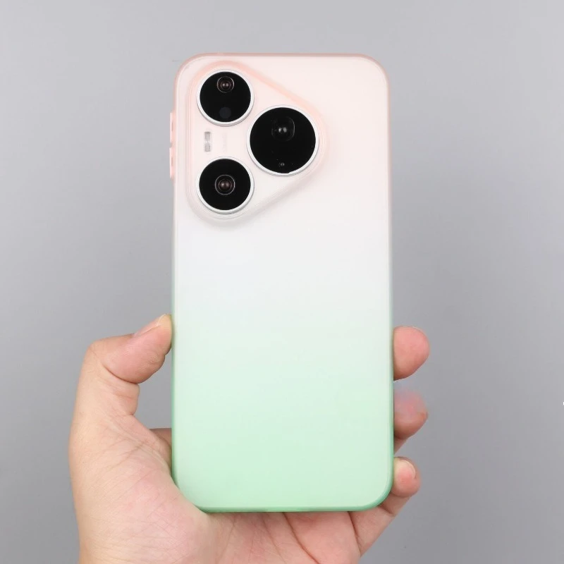 Vibrant Gradient Soft Silicone Shockproof Case - Ultra Thin Transparent TPU Cover