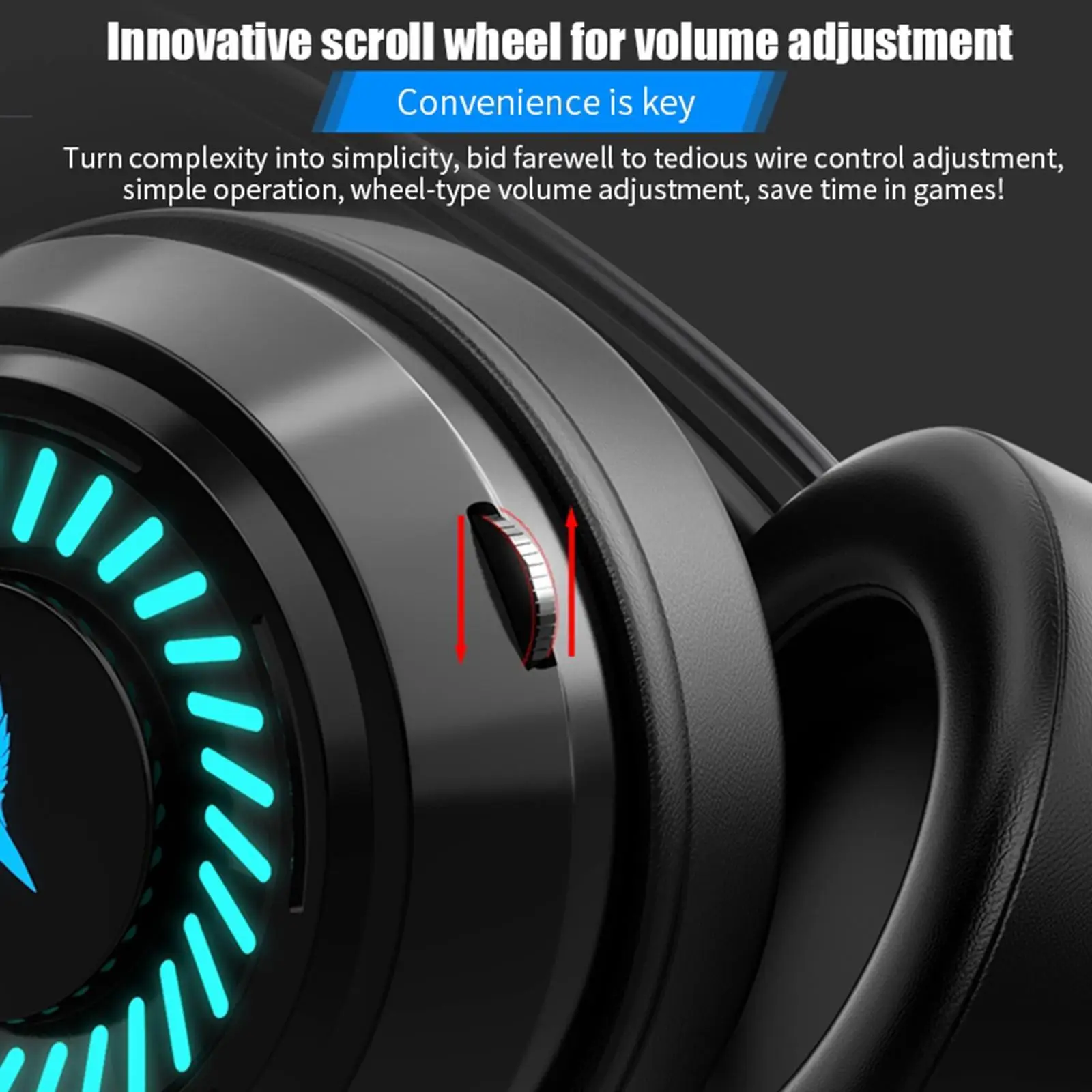 Comfortable Colorful LED Light Gaming Headset for PC Laptop (3.5mm Male)